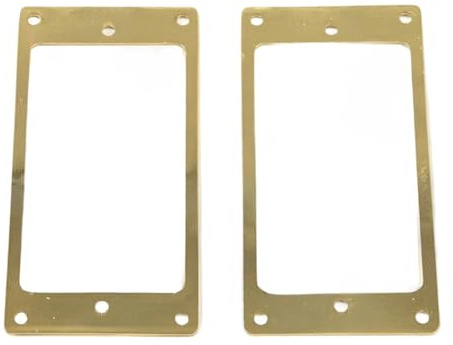 F Fityle 2 Stück Humbucker Pickup Pickup Rahmen Montage Aluminiumlegierung Bridge Neck Pickups Abdeckung für E-Gitarre mit Schrauben, Gold