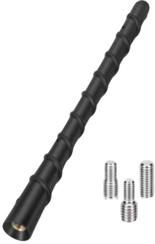 Antenna Auto Autoradio Antenna Tetto 18cm Sostituzione Universale Antenna Auto con M4/M5/M6 Adattatori con Forte Funzione di Ricezione FM/AM/DAB