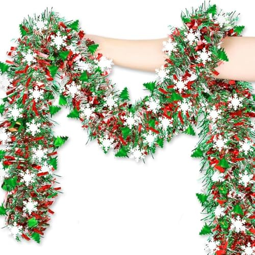 Weihnachtsgirlande mit Beleuchtung, 2M Weihnachtsdeko Girlande mit 20 LED Lichter, Beleuchtet Weihnachtsgirlande Batteriebetrieben für Weihnachten Weihnachtsbaum Treppe Weihnachtsdeko Innen Außen (A)