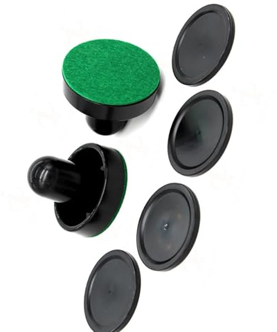 amangul Table Hockey Pusher Set Standard Plastic Air Paddle and Pucks Goal Handle Pusher Replacement Part Easy to Use Home Standard Air Paddle and Pucks