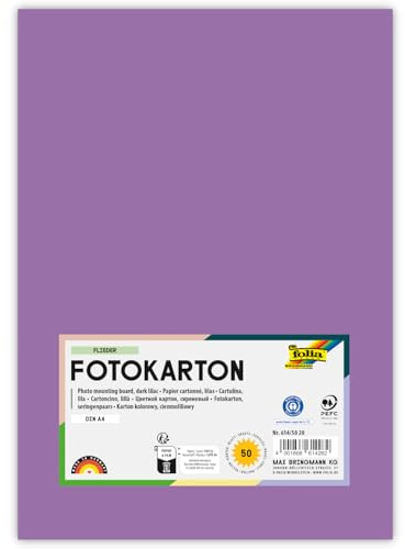 Fotokarton, 50 Bogen, 300 g/qm, DIN A4 (Flieder)