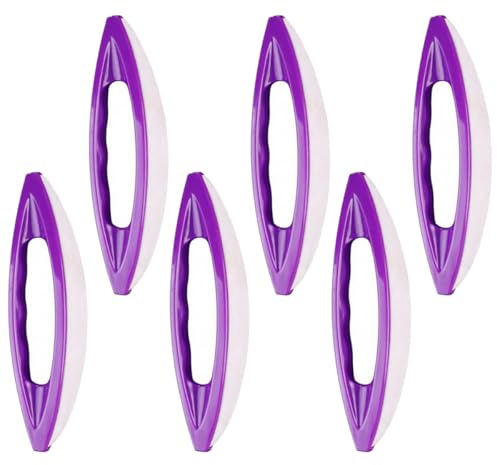 GALPADA 6pcs Purple Sheep Leather Nail Polishing Brushes Nail Art Buffer Waxing Tools Professional DIY Manicure Supply Household Care Accessory for Smooth Finish