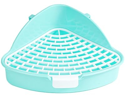 Bandeja de para conejos,de con barandilla de protección alta Orinal triangular de inodoro para mascotas de alta capacidad - Pet Corner Toilet Litter Pan Reutilizable para Bunny Small Pet Rabbit Cats