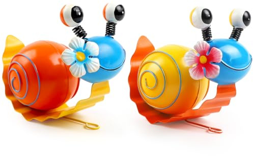 YiYa 2 piezas escargot de metal decoración de jardines escargots | Décoration de Jardin pour Escargot Insectes Mignons et Colorés Pour la Décoration Murale du Jardin