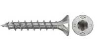 fischer 200 x PowerFast II CTF 4.0x25 A2 200 Chipboard Screws Countersunk Inner Star TX Socket Fully Threaded A2 Stainless Steel for Flush Mounting in Wood