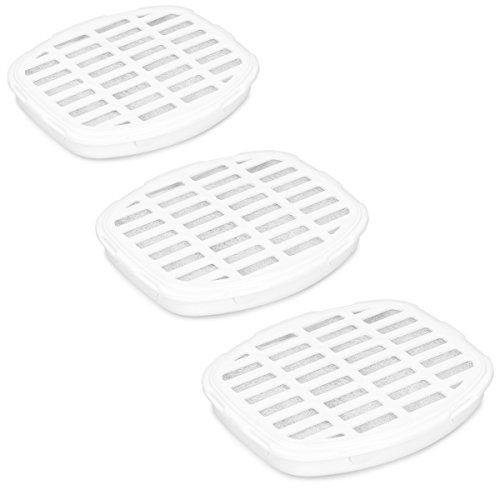 Navaris 3x filtros de repuesto para fuente de agua - set de 3 cartuchos filtrantes para bebedero para perros y gatos - contra olores y sabores
