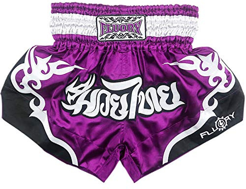 FLUORY Muay Thai-Shorts, reißfeste Box-Shorts, MMA-Kampf, Kick-Kleidung, für Herren, Damen, Kinder, Kampfkunst-Training, Grappling.