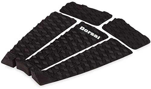 DORSAL Surfboard Traction Pads Five 5 Piece with Tail Block Standard Black
