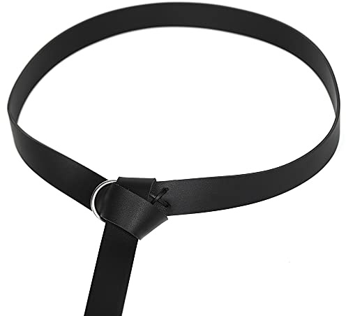 Linghe Mittelalterlicher Leder Wikinger Rindsseilgürtel LARP Renaissance Gürtel O-Ring
