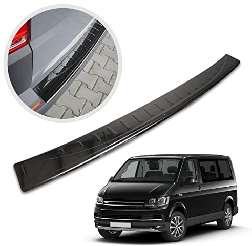 CHROMEMASTER | Ladekantenschutz Stoßstangenschutz | Kompatibel mit Volkswagen VW T6 2015-2019; Polierter Edelstahl, Dunkelchrom; Unsere Lackschutzleiste Sichert den Heckstoßfänger vor Kratzern