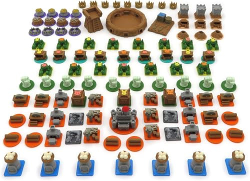 BGExpansions Root Upgrade Pack, 108 3D Tokens für Brettspiel | Ersatzmarker, Root Spielzubehör, Einfache Token-Handhabung, Verbessertes Spielerlebnis am Tisch, Kompatibel mit Erweiterungen