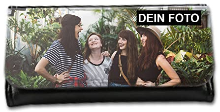 Eurofoto Geldbeutel Maxi mit Foto und Text personalisiert - Breite Geldbörse selbst gestalten - Portemonnaie mit Wunschbild