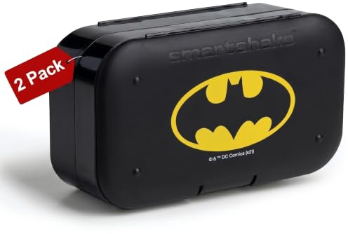 Smart Shake DC Superman Pill Box Organizer - Portable Size, BPA Free & Phthalate Free - (13x8 cm/5.1x3.14 inches)