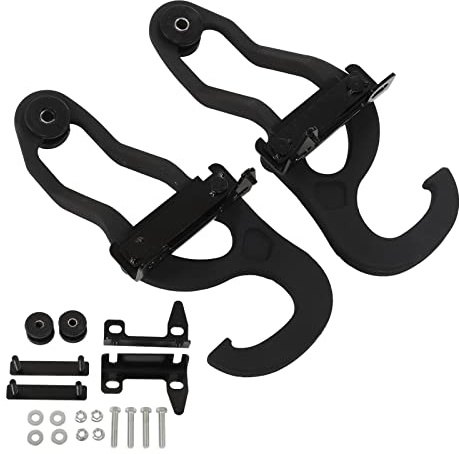 Kit de Ganchos de Remolque Delanteros con Bisel de Parachoques 68196982Aa 82210967 Reemplazo para Dodge Ram 1500 2009‑2019 Lado Izquierdo del Conductor Derecho del Pasajero Acero Resistente