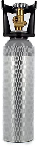 Swan Cilindro Co2 2 kg de aluminio completo recargable con válvula residual colocada para gas alimentario