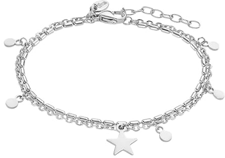 LOTUS STYLE Pulsera Acero Inoxidable Mujer LS2315-2/1 - Sofisticado Brazalete con Pulido y Acabado Refinado 20,1 cm - Ideal para Regalo de Cumpleaños - Aniversario - Ocasiones Especiales