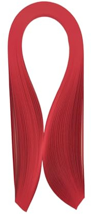ODETOJOY Strisce di carta per quilling, colore rosso, 3 mm, 5 mm, 10 mm, striscia di carta laminata color scarlatto striscia di carta filigrana rossa brillante arricciata rotolo rotolo striscia – 53,3