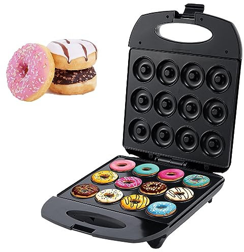 JHLP Nonstick Electric Donut Maker Machine - Easy Homemade Donuts For Family, Parties, Bakeries - Convenient & Perfect For Cake Shops And Milk Tea Shops (1200W)