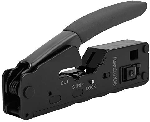 Network Crimper Wire Stripper Network Crimper Cable Stripping Plier Cable Cutter, Cutting, Stripping and Crimping Tool for CAT 5, Wire Stripper (YWBL-WHpayc59mut1-14)