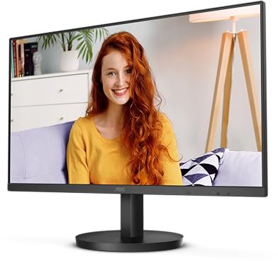 AOC 24B3HA2 - Monitor FHD de 24 Pulgadas, IPS, 100Hz, 1ms, Marco Ultra Estrecho, FlickerFree, Adaptive Sync, Altavoces (1920 x 1080 250 CD/m HDMI 1.4 / DP 1.4)
