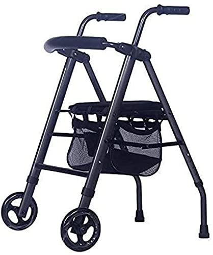 Rollator Walker Gehgestell Rollatoren Zusammenklappbarer Einkaufswagen Vierrädriger Handwanderer Kaufen Sie einen Lebensmittelwagen mit rutschfestem Gehstock