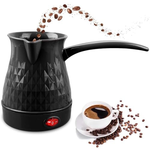 Caffettiera elettrica 500 ML 600 W caffettiera elettrica turca caffè caffettiera elettrica lavabile caffettiera elettrica turca caffettiera per casa, ufficio, mocca e tè