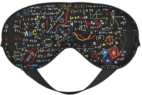 Schlafmaske mit Matheformel-Druck, Nacht-Augenbinde, weicher Augenschutz für Damen und Herren, für Reisen, Nickerchen, Meditation