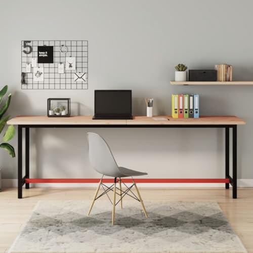 Generisch Schreibtischplatte 220x55x2,5 cm Massivholz Buche,jiangboyue-356098