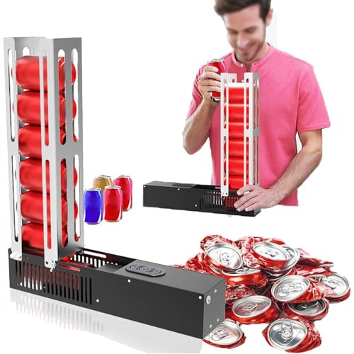 QYOEGSQ Automatic Can Crushers,Electric Can Crusher for Recycling 8oz-16oz Cans, Can Fill 8 Cans at a Time, Auto Loading Can Crusher for Aluminum Seltzer, Beer Cans