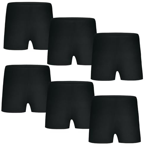 AOOWU Short de Danse pour Fille, 6PCS Shorts de Sport Yoga Filles, Danse Ballet Gymnastique Patinage, Pantalon Court Fitness Jazz Latine Jogging Collant, Âges 5-10 Ans Fille