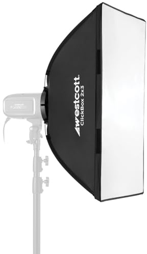 Westcott 2x3 ClickBox Softbox with Bowens Mount - Portrait and Product Photography & Video Light Modifier | Video Light Modifier, Bowens Mount - Portrait, Product Photography
