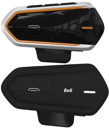 TKSE QTBE6 - Auricolare interfono wireless Bluetooth per casco, anti-interferenza, impermeabile, per walkie talkie con MP3/GPS/CSR/A2DP/AVRCP/cancellazione del rumore/interfono full-duplex a lungo