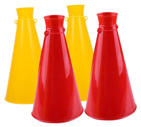 ABOOFAN 4 Stück Kleiner Megaphone aus Kunststoff zum Anfeuern bei Sportveranstaltungen mit Benutzerfreundlichem Design und Schallverstärkung für Outdoor Aktivitäten