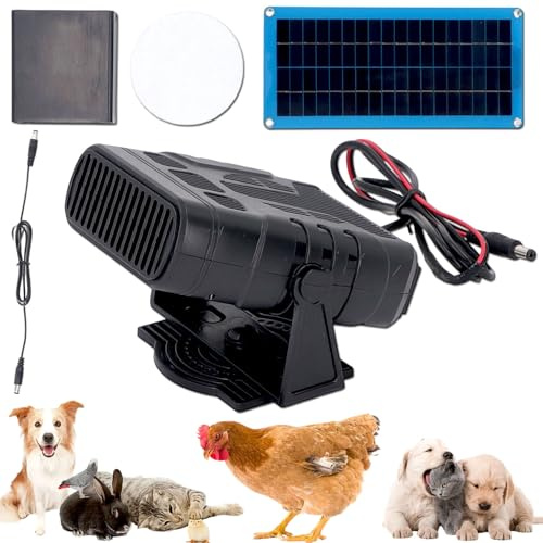 Solar Heater for Chicken Coop, 2026 New Solar Heater for Greenhouse, Portable SolarHeater,with Overheating Protection,Ideal for Drying Heating Pet House Warm Wind Gear