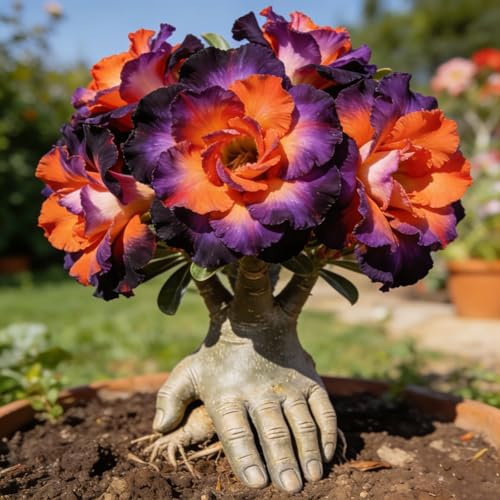 Rosa del Deserto Perenne | Colori Vivaci | Resistente alla Siccità | Per Giardini Esterni e Balconi-1bulbi -i