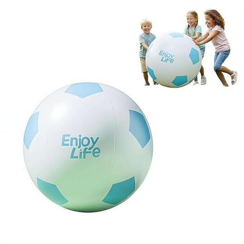 Giant Inflatable Football, Extra Large Beach Ball with Valve, Heavy Duty Pvc Outdoor Garden Toy, for Parties, Swimming Pools, Festivals, and Summer Fun