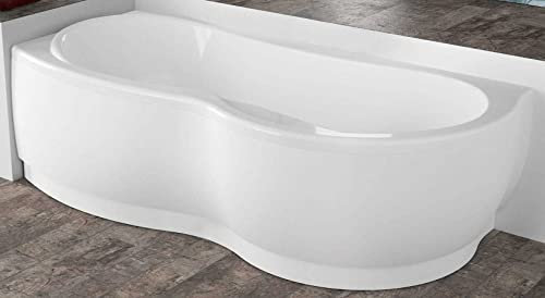 Vasca Bagno Angolare Angolo Asimmetrica Rettangolare Curva Novellini Venus Standard Telaio Colonna Sinistra Pannello 170x70 H55 cm Capienza 190 LT Guscio Tradizionale Acrilico Colore Bianco Lucido
