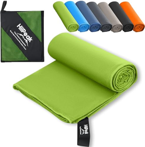 HiiPeak Toallas Microfibra Gimnasio Grandes, Toalla Gimnasio Compactas y de Alta Absorción | Toalla Gym Hombre, Mujer | Ideal para Gimnasio, Viajes y Piscina | Mantenimiento Fácil