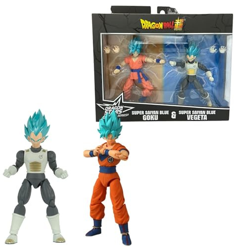 BANDAI Dragon Ball Dragon Stars Battle Pack | Goku vs Vegeta Action Figures | 2 x 12cm Articulated Dragon Ball Figures Dragon Stars Action Figures Anime Gifts and Merch