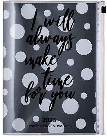 MARK'S 2022/2023 Taschenkalender A5 vertikal, MAKE TIME, Black: Von September 2022 bis Dezember 2023