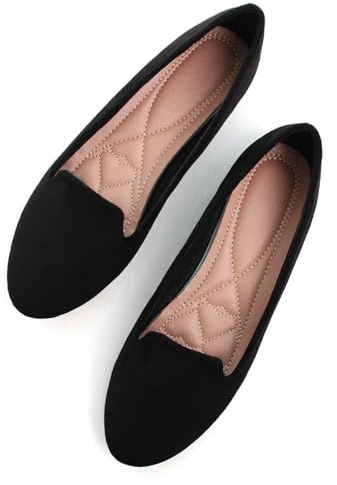 SAILING LU Women Round Toe Comfortable Ballet Flats Black Size 9.5
