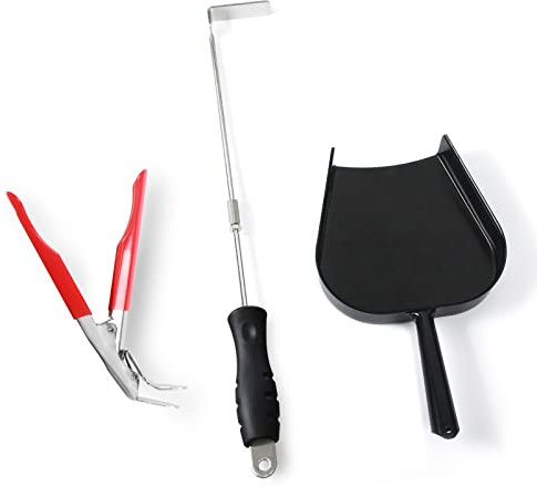 OLAMO Ash Tool Set for Big Green Egg,Kamado Grill Cleaning Tools Ash Tool Poker ，Charcoal Grill Accessories