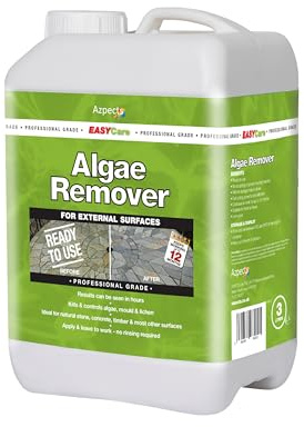 EASYCare - 3L Algae Remover Cleaner For Algae, Mould And Lichen. Quick And Easy To Use Algae Cleaner For Outdoor Wood, Concrete, Stone And More. Prevents Algae Returning For Up To 12 Months