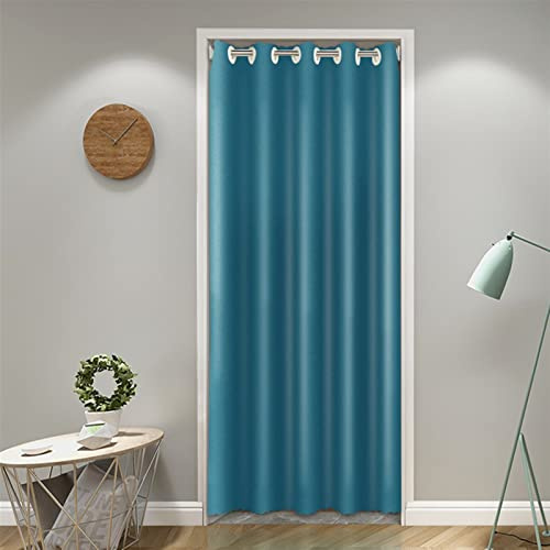 SK Studio Vorhang Blickdicht Thermo Gardinen mit Ösen Türvorhang Kälteschutz & Wärmeisolierend für Schlafzimmer Tür Schrank Vorhang Blau, 120x180cm | Kälteschutz Wärmeisolierend Gardinen für Schlafzimmer Tür Schrank Vorhang, Blau, 120x180cm