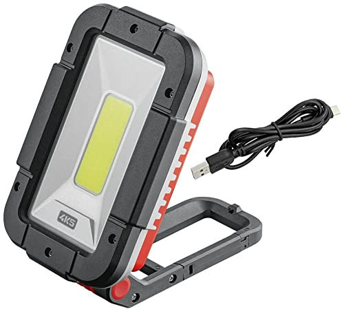 4K5 Tools WL 1500 Work Lamp (LED Construction Spotlight, Luminosity 1500 Lumens, Floodlight, Six Light Levels, Work Light, Rechargeable via USB-C)