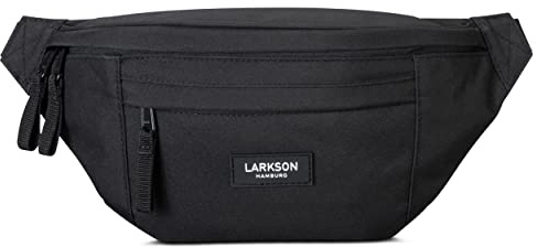 LARKSON Bauchtasche Damen & Herren Schwarz - Ole - Hüfttasche für Sport Outdoor Stadt - Gürteltasche Stylisch für Festival - Crossbody Bag mit Gurt - Wasserabweisend