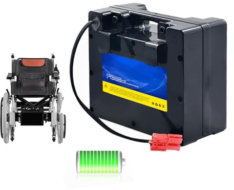 JHKJ Paquete de batería de Litio para Silla de Ruedas eléctrica de 24 V, batería de Silla de Ruedas eléctrica de Gran Capacidad para Personas Mayores 8AH-70AH, batería BMS incorporada,60ah