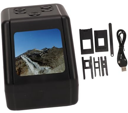 Filmscanner mit 2-Zoll-Bildschirm, Konvertiert 135 126 110 8-mm-Dias in 12 MP JPG-Digitalfotos, Schnelles Scannen und Mehrere Übertragungsoptionen