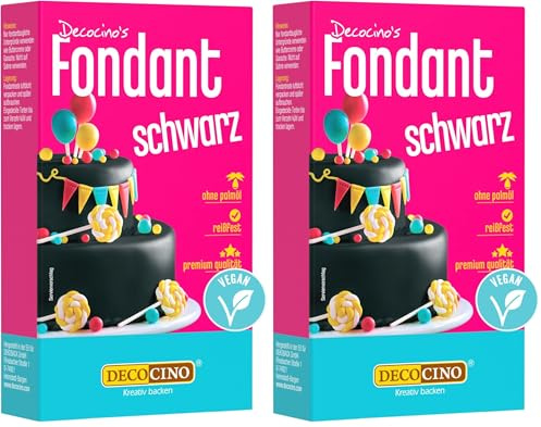 Decocino Fondant, Schwarz, 250 g (2er Pack)