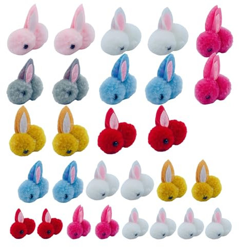 ONEBO 28 Stück 3 Größen Mini Hase,Hase Tasche Anhänger,Mini Klein Hase,für Ostern Geburtstagstorte Hochzeit Dekoration(Geeignet für Jugendliche ab 14 Jahren)